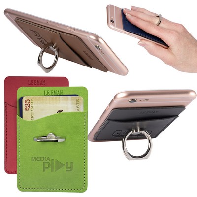 Tuscany™ Card Holder w/Metal Ring Phone Stand